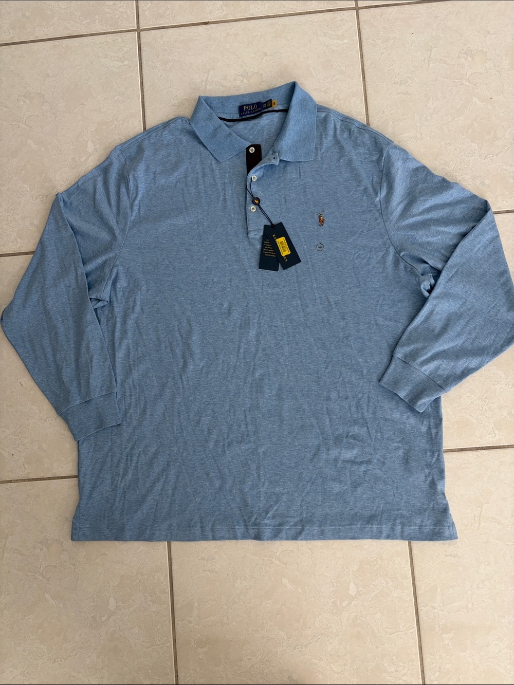 Polo by Ralph Lauren Light Blue Long-Sleeve Polo